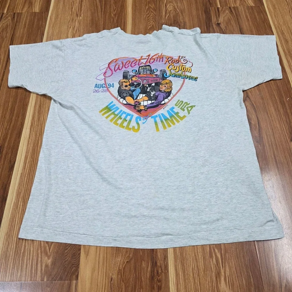 Vintage Wheels Of Time Sweet 16th Shirt Mens XL Gray Fruit Of The Loom 1994 90s